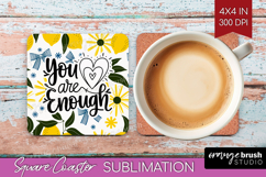 Inspirational Quote Square Coaster - Summer Fruit Coaster Product Image 1