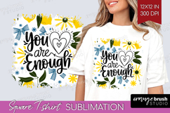 Inspirational Quote Square Tshirt Background - Summer Fruit Product Image 1