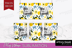 Inspirational Quote Mug Wrap - Summer Fruit Mug PNG Product Image 1