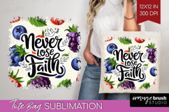 Inspirational Quote Tote Bag - Summer Fruit Tote Bag PNG Product Image 1