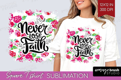 Inspirational Quote Square Tshirt Background - Summer Fruit Product Image 1