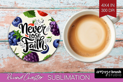 Inspirational Quote Round Coaster - Summer Fruit Coaster PNG Product Image 1