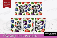Inspirational Quote Mug Wrap - Summer Fruit Mug PNG Product Image 1