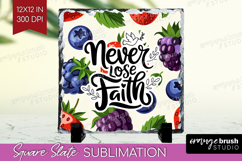 Inspirational Quote Slate PNG - Summer Fruit Square Slate Product Image 1