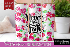 Inspirational Quote Tumbler Wrap - Summer Fruit Tumbler PNG Product Image 1
