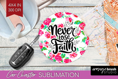 Inspirational Quote Car Coaster - Summer Fruit Coaster PNG Product Image 1