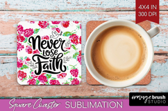 Inspirational Quote Square Coaster - Summer Fruit Coaster Product Image 1