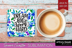 Inspirational Quote Square Coaster - Summer Fruit Coaster Product Image 1