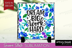 Inspirational Quote Slate PNG - Summer Fruit Square Slate Product Image 1