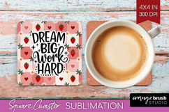 Inspirational Quote Square Coaster - Summer Fruit Coaster Product Image 1