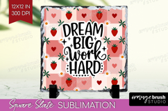 Inspirational Quote Slate PNG - Summer Fruit Square Slate Product Image 1