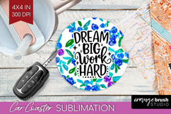 Inspirational Quote Car Coaster - Summer Fruit Coaster PNG Product Image 1