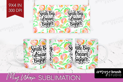 Inspirational Quote Mug Wrap - Summer Fruit Mug PNG Product Image 1