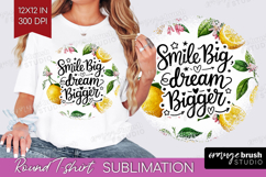 Inspirational Quote Round Tshirt Background - Summer Fruit Product Image 1