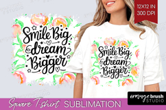 Inspirational Quote Square Tshirt Background - Summer Fruit Product Image 1