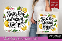 Inspirational Quote Tote Bag - Summer Fruit Tote Bag PNG Product Image 1