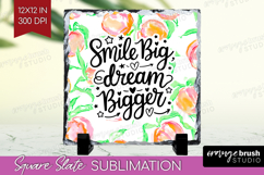 Inspirational Quote Slate PNG - Summer Fruit Square Slate Product Image 1