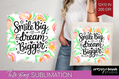 Inspirational Quote Tote Bag - Summer Fruit Tote Bag PNG Product Image 1