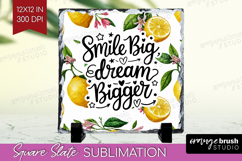 Inspirational Quote Slate PNG - Summer Fruit Square Slate Product Image 1