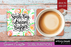 Inspirational Quote Square Coaster - Summer Fruit Coaster Product Image 1