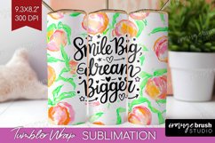 Inspirational Quote Tumbler Wrap - Summer Fruit Tumbler PNG Product Image 1