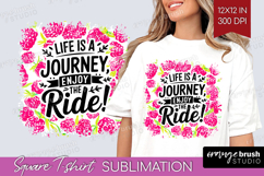 Inspirational Quote Square Tshirt Background - Summer Fruit Product Image 1