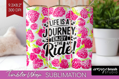 Inspirational Quote Tumbler Wrap - Summer Fruit Tumbler PNG Product Image 1