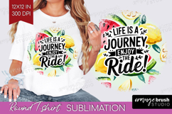 Inspirational Quote Round Tshirt Background - Summer Fruit Product Image 1