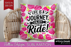 Inspirational Quote Pillow Sublimation - Summer Fruit Pillow Product Image 1