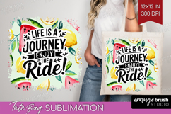 Inspirational Quote Tote Bag - Summer Fruit Tote Bag PNG Product Image 1