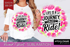 Inspirational Quote Round Tshirt Background - Summer Fruit Product Image 1