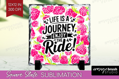 Inspirational Quote Slate PNG - Summer Fruit Square Slate Product Image 1