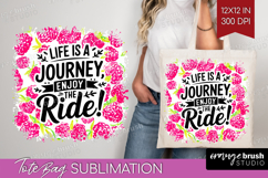 Inspirational Quote Tote Bag - Summer Fruit Tote Bag PNG Product Image 1