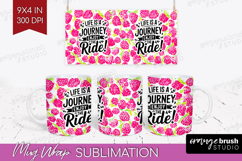 Inspirational Quote Mug Wrap - Summer Fruit Mug PNG Product Image 1