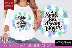 Inspirational Quote Round Tshirt Background - Summer Fruit Product Image 1