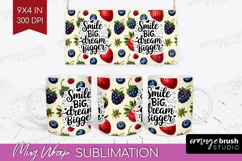 Inspirational Quote Mug Wrap - Summer Fruit Mug PNG Product Image 1