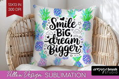Inspirational Quote Pillow Sublimation - Summer Fruit Pillow Product Image 1