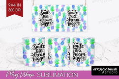 Inspirational Quote Mug Wrap - Summer Fruit Mug PNG Product Image 1