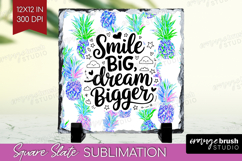 Inspirational Quote Slate PNG - Summer Fruit Square Slate Product Image 1