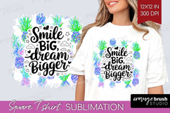 Inspirational Quote Square Tshirt Background - Summer Fruit Product Image 1