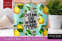 Inspirational Quote Tumbler Wrap - Summer Fruit Tumbler PNG Product Image 1