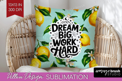 Inspirational Quote Pillow Sublimation - Summer Fruit Pillow Product Image 1