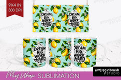 Inspirational Quote Mug Wrap - Summer Fruit Mug PNG Product Image 1