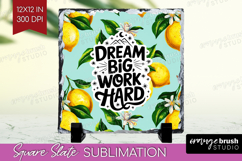 Inspirational Quote Slate PNG - Summer Fruit Square Slate Product Image 1