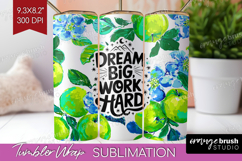 Inspirational Quote Tumbler Wrap - Summer Fruit Tumbler PNG Product Image 1