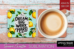 Inspirational Quote Square Coaster - Summer Fruit Coaster Product Image 1