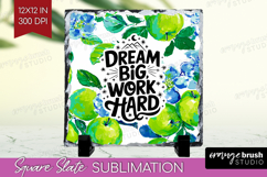 Inspirational Quote Slate PNG - Summer Fruit Square Slate Product Image 1