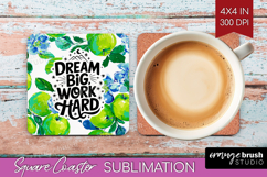 Inspirational Quote Square Coaster - Summer Fruit Coaster Product Image 1