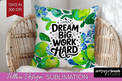 Inspirational Quote Pillow Sublimation - Summer Fruit Pillow Product Image 1