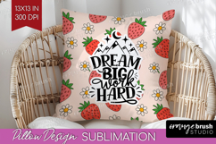 Inspirational Quote Pillow Sublimation - Summer Fruit Pillow Product Image 1